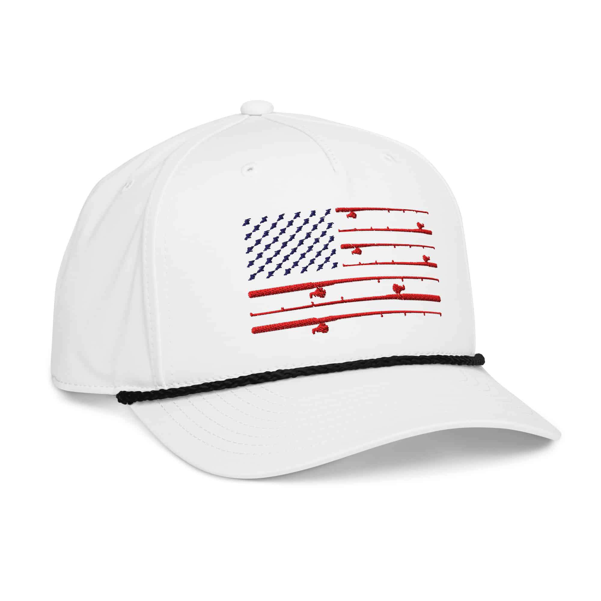 X-Rack Rod Flag Richardson 258 cappello rope bianco