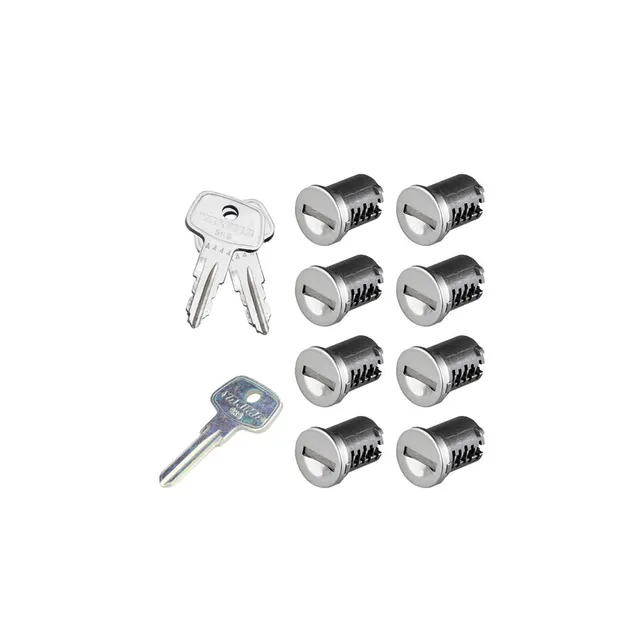 Whispbar Rpl SKS Lock Cores Set of 8 w 2 Keys serrature