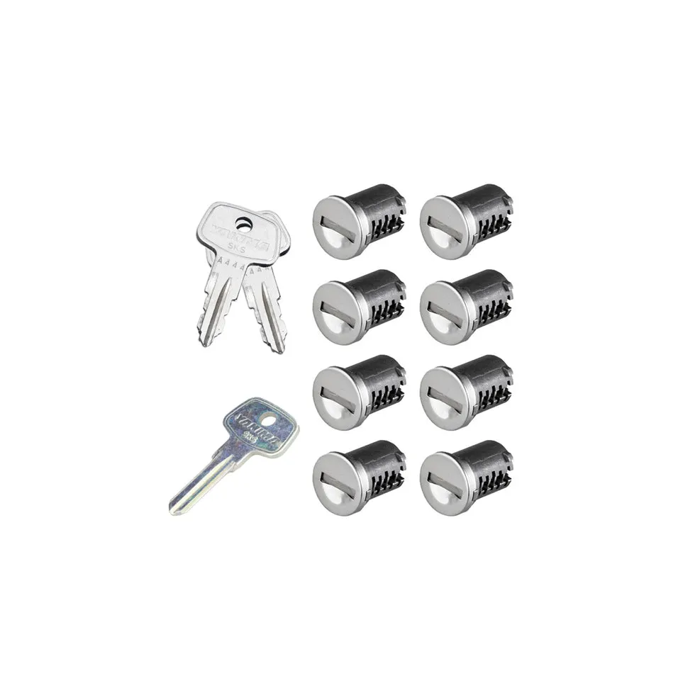 Whispbar Rpl SKS Lock Cores Set of 8 w 2 Keys serrature