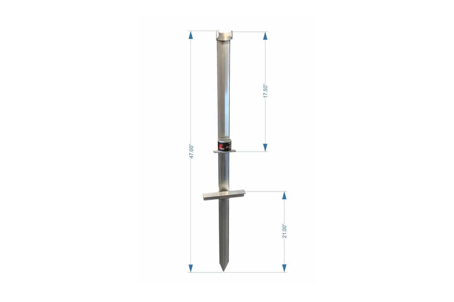 X-Rack Sand Spike 47 portacanna spiaggia aperto set 3 tricolore