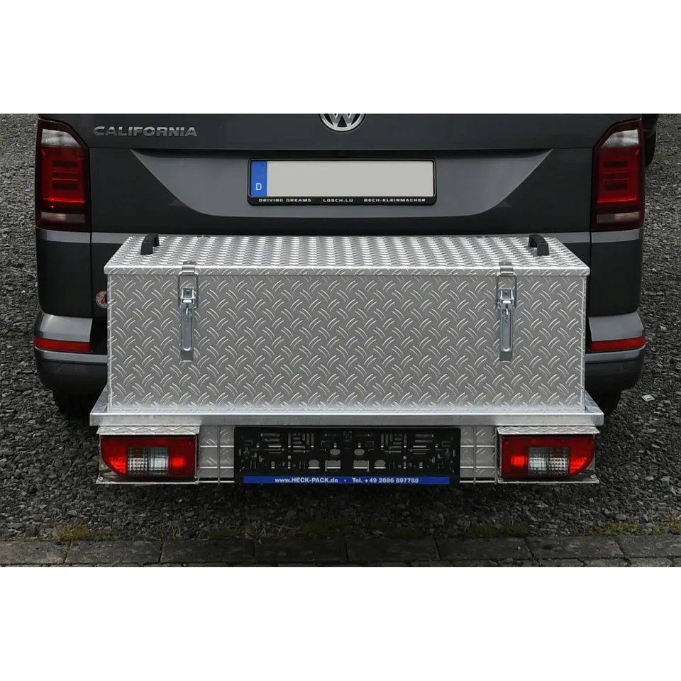 Heck-Pack 1200x500 mm box in alluminio per portapacchi con coperchio