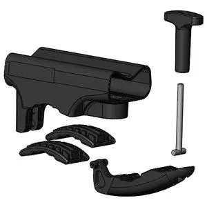 Whispbar Rpl ForkLt FrontLr Rear Clamp Assy ricambio bici