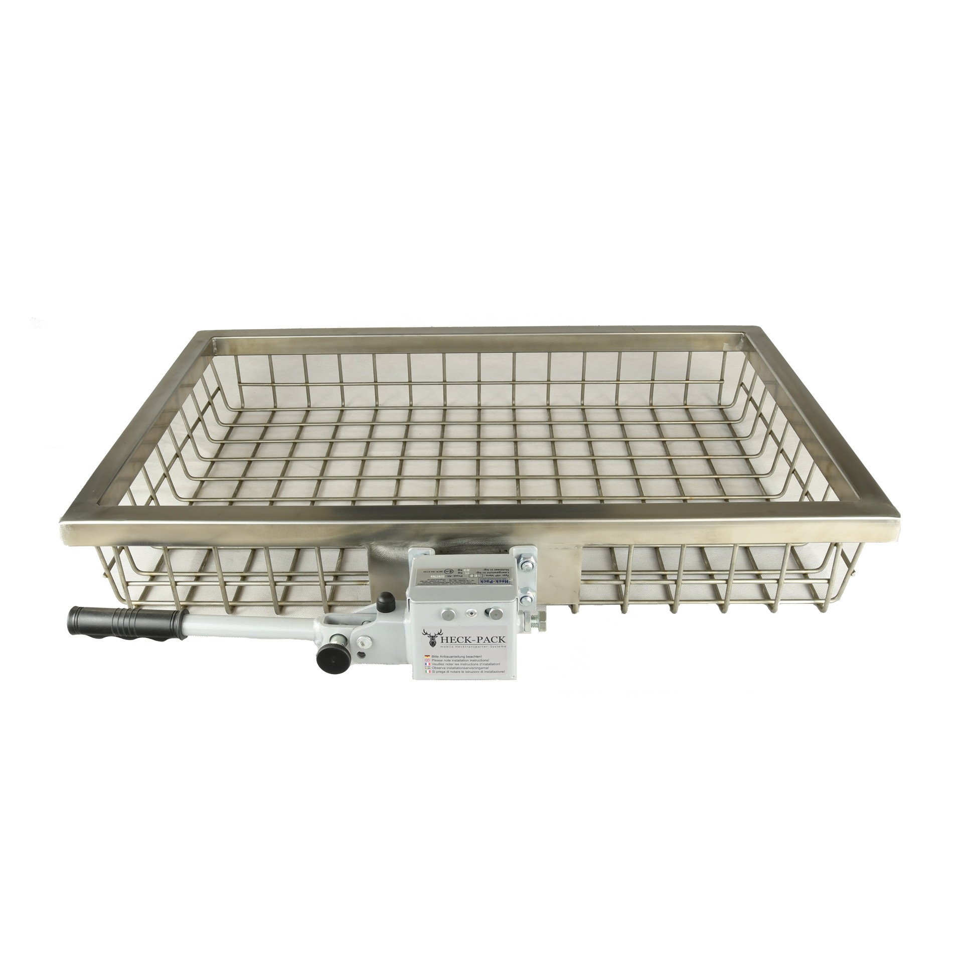 Heck-Pack Deluxe 800x500x125 mm portacarico gancio traino inox