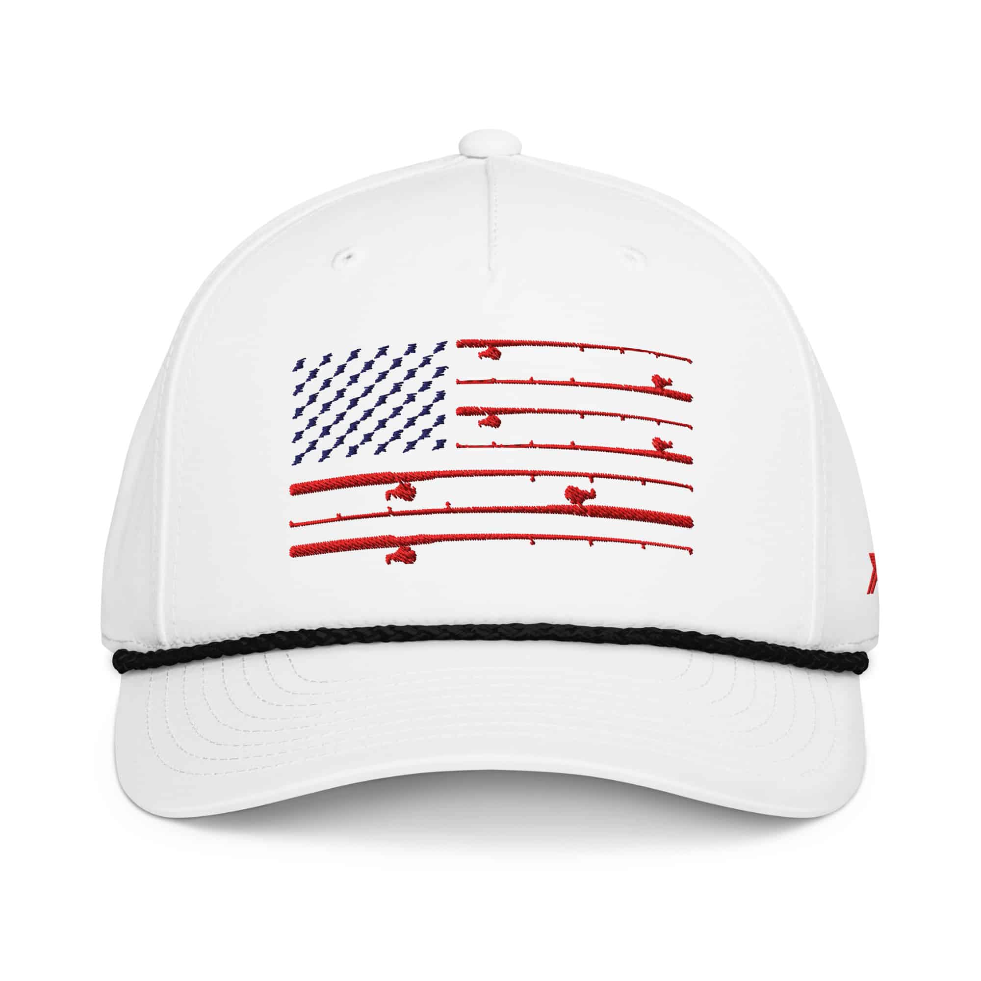 X-Rack Rod Flag Richardson 258 cappello rope bianco