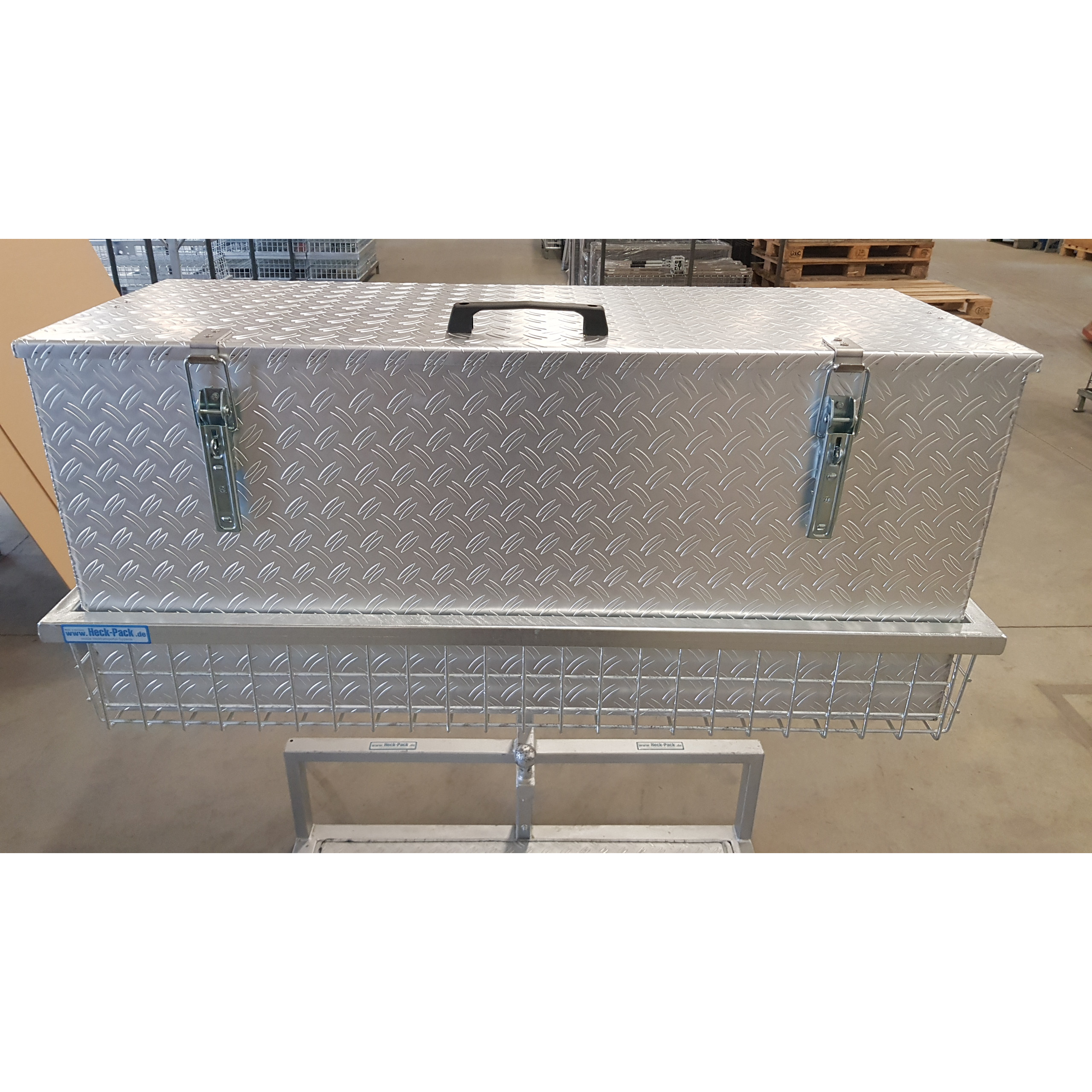 Heck-Pack 1200x500 mm box in alluminio per portapacchi con coperchio