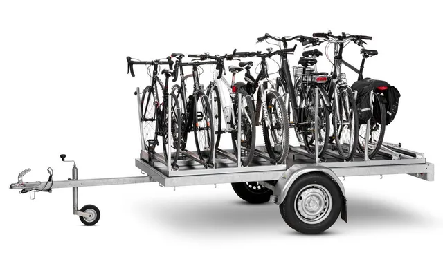 VK Rimorchio Portabici 8-12 Bici Pianale Basso