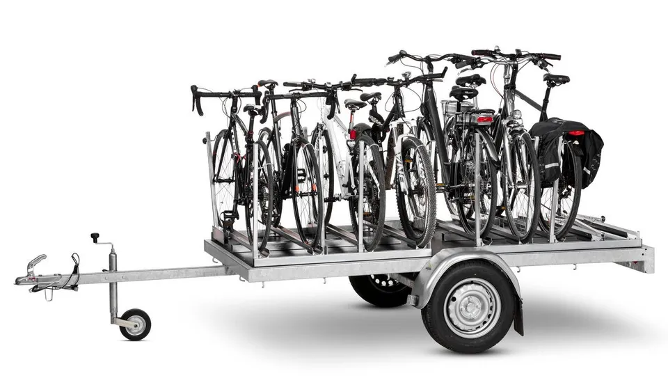 VK Rimorchio Portabici 8-12 Bici Pianale Basso