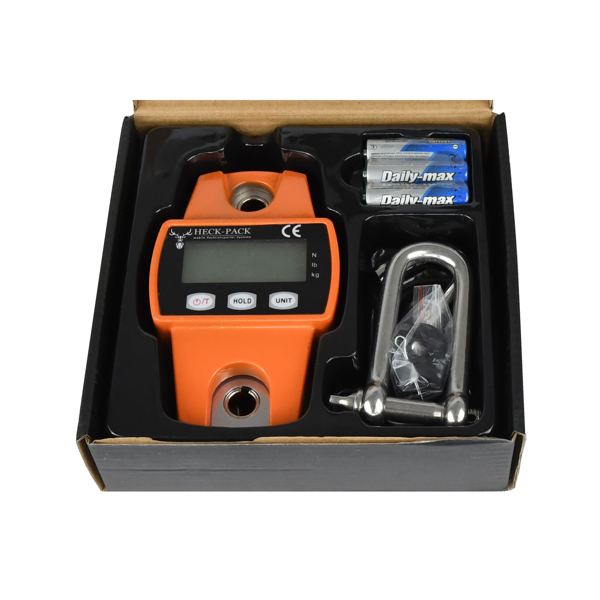 Heck-Pack 300 kg bilancia sospesa digitale con display LCD tara