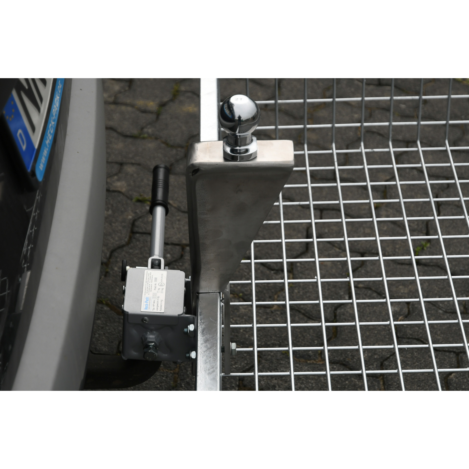 Heck-Pack staffa verricello testa a sfera acciaio inox