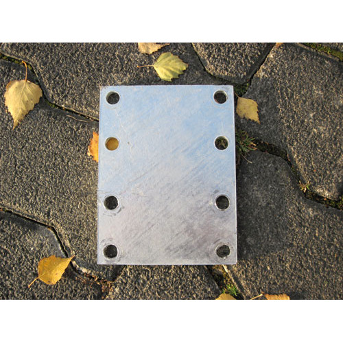 Heck-Pack Piastra Adattatrice Inox Regolazione Altezza 8 cm