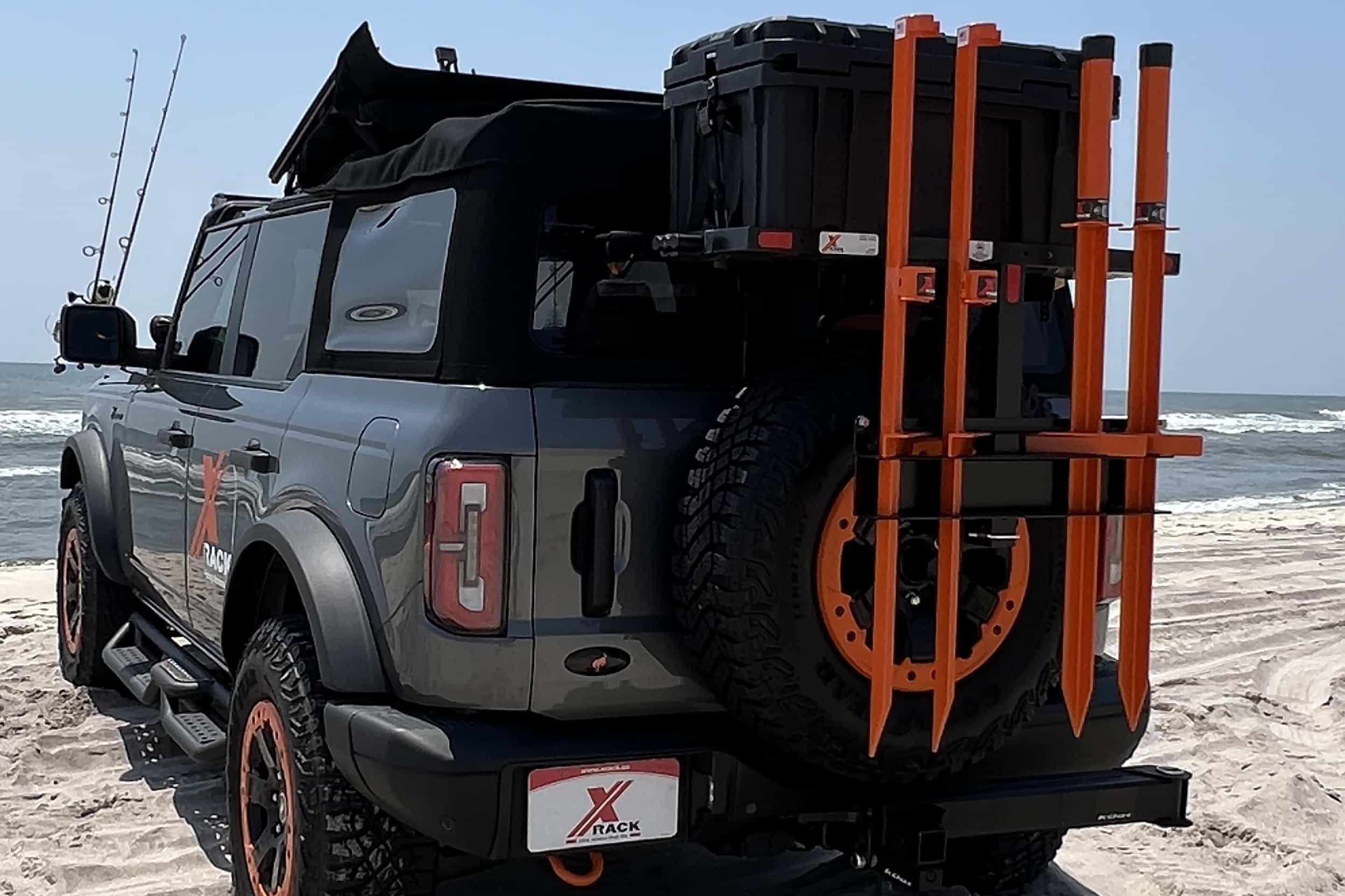 X-Rack Sand Spike Carrier Mount supporto 4 posti alluminio nero