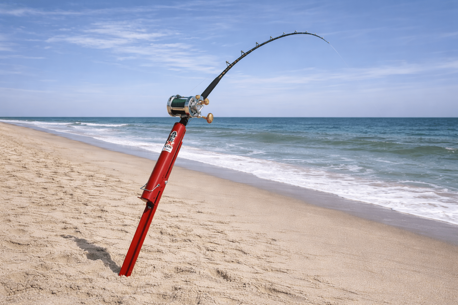 X-Rack Apex Stik portacanna squalo 60 pollici rosso
