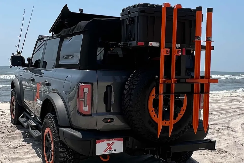 X-Rack Sand Spike Carrier Mount supporto 4 posti alluminio nero