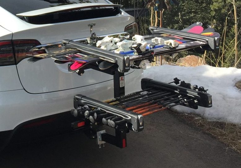 X-Rack Flex Wing Carrier portasci gancio 2″ alluminio ribaltabile