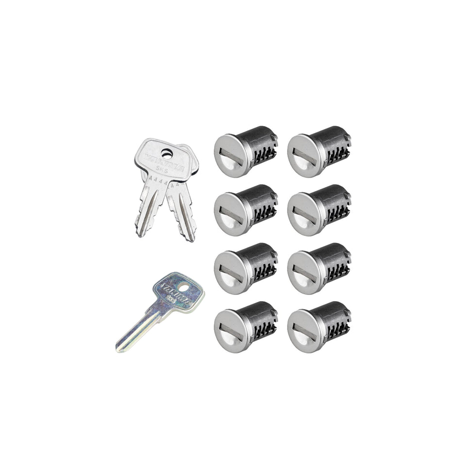 Whispbar Rpl SKS Lock Cores Set of 8 w 2 Keys serrature
