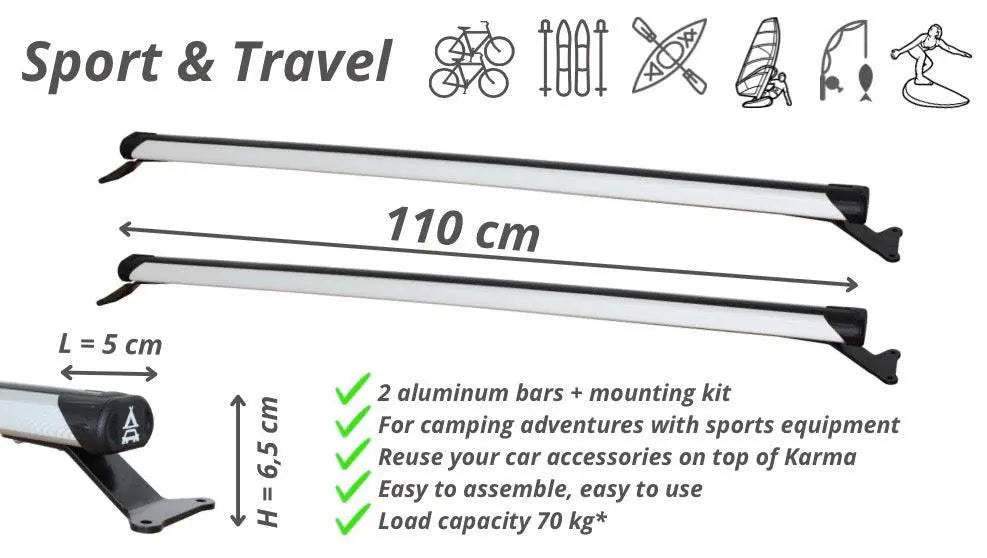 Camp Up Karma Barre Tetto Shanti Multi-Sport Portabici